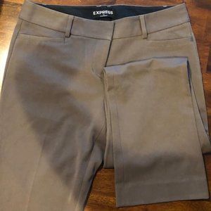 Express Light Coffee Columnist Bootleg Pants